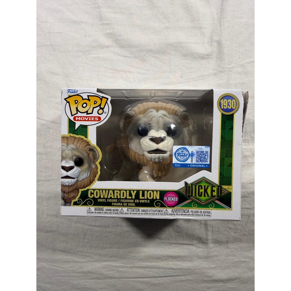 Funko Pop Movies Wicked Cowardly Lion Tan NEW Flocked Vinyl Figure 1930 READ
